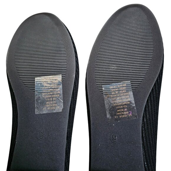 Studio 1886 Black Knit Slip-On Flats Size 9 Flexible‎ Sole Womens Casual Shoes - Picture 6 of 6